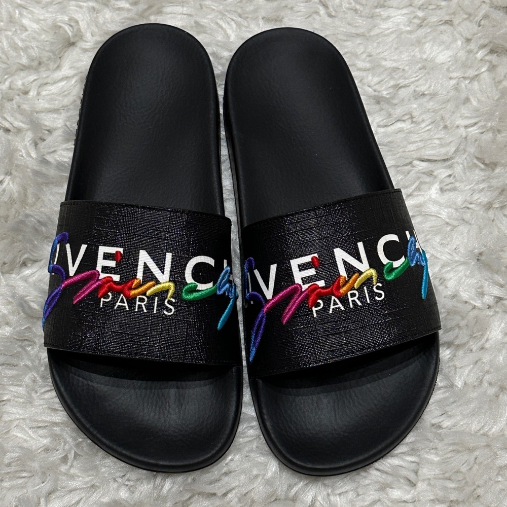 Givenchy Embroidered Pool Slides - Euc - image 2